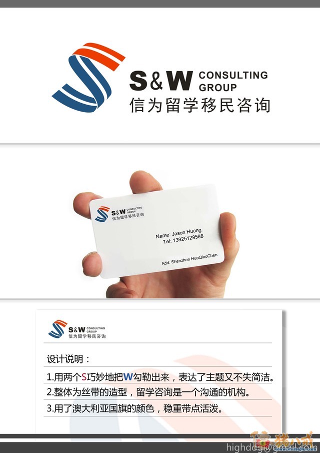 信为留学移民中介LOGO设计