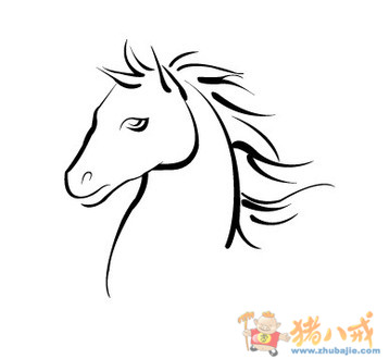 请帮忙绘制一个\马头\形状的矢量图-图片编辑-