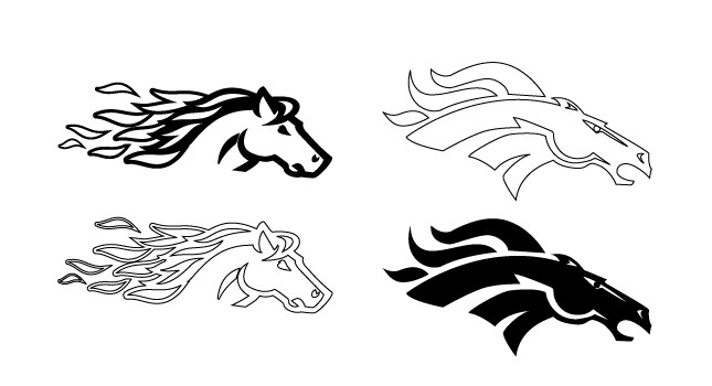 请帮忙绘制一个\马头\形状的矢量图-图片编辑-