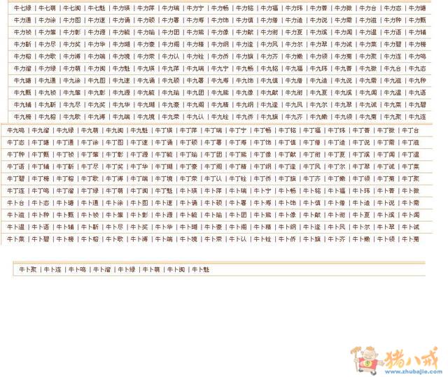 虎年<em>牛姓</em>男<em>宝宝取名</em>-<em>宝宝起名</em>-猪八戒网