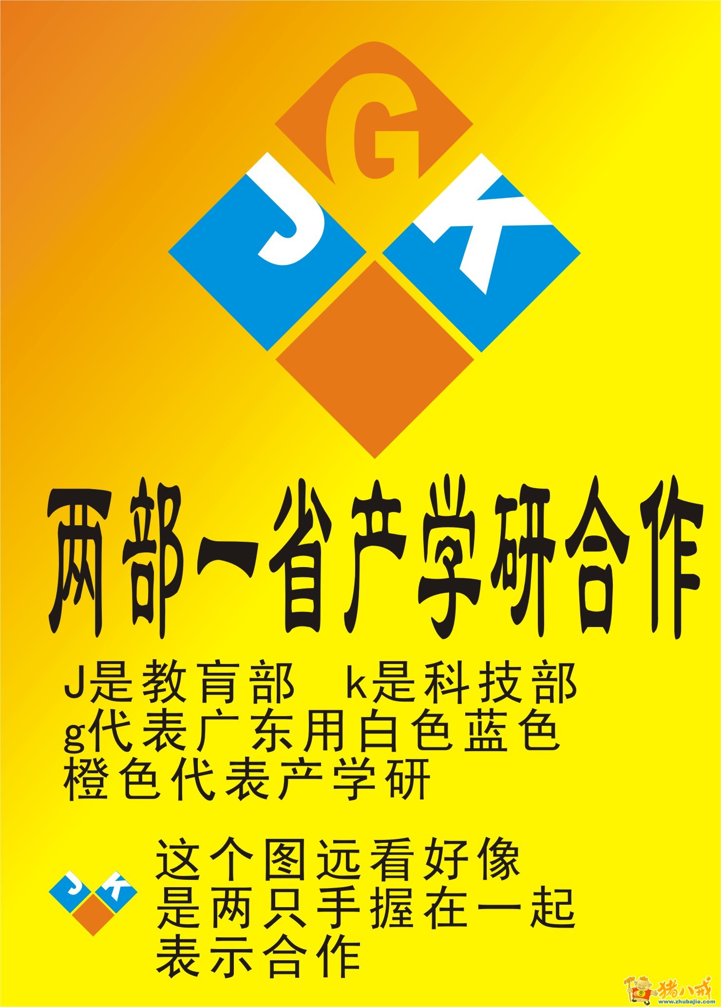 两部一省产学研合作项目标志设计-logo设计-猪八戒网