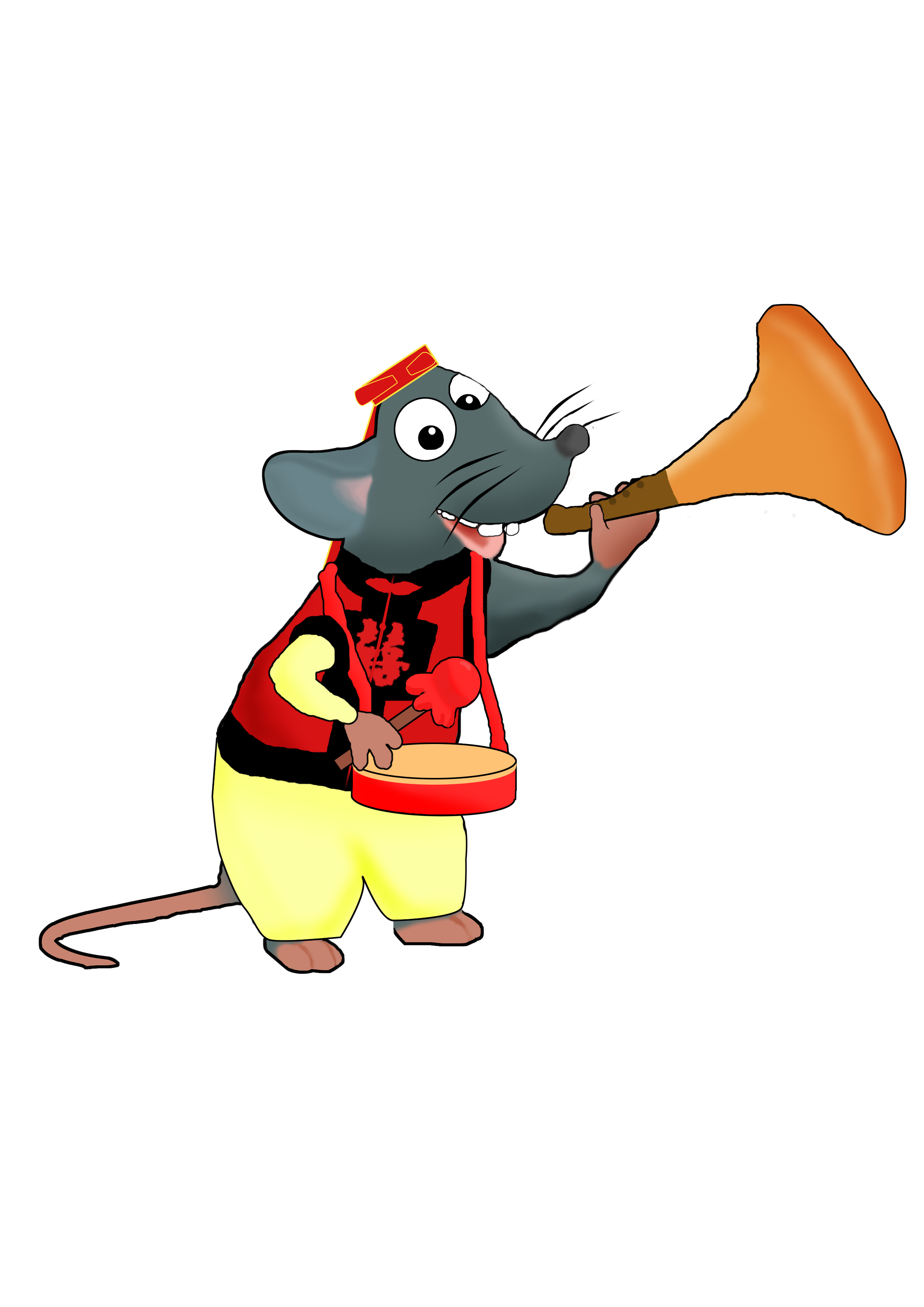 166675万生肖"鼠"吉祥物卡通形象设计