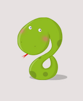 166675万生肖"蛇"吉祥物卡通形象设计