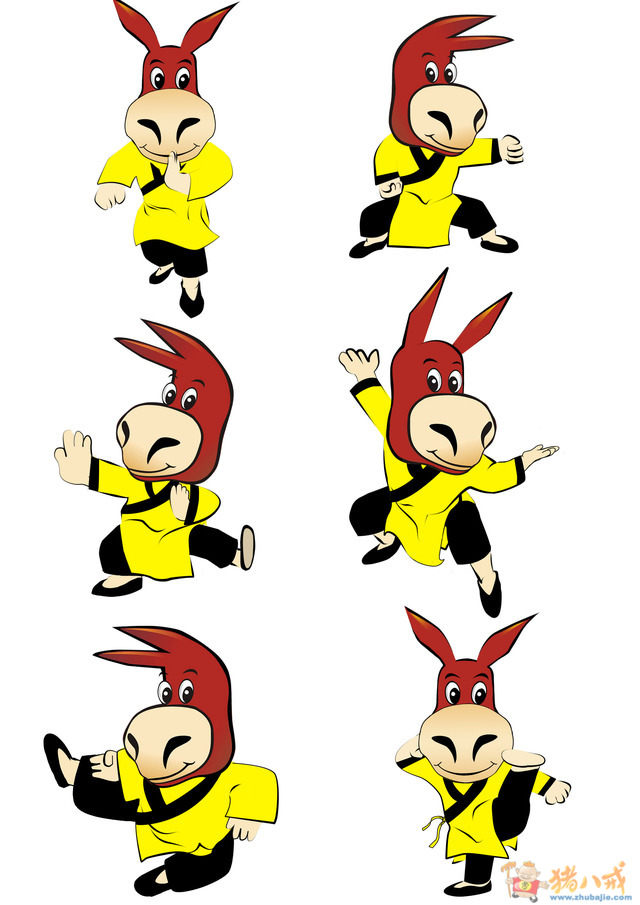 100 把卡通形象做几幅连贯的动作