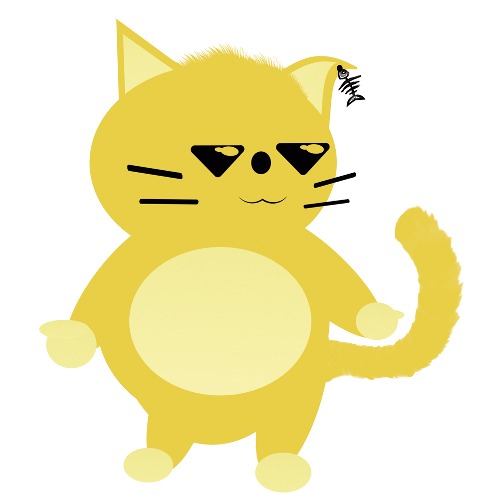 卡通猫形象设计,用于个人网站