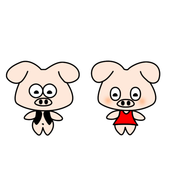 卡通猪头