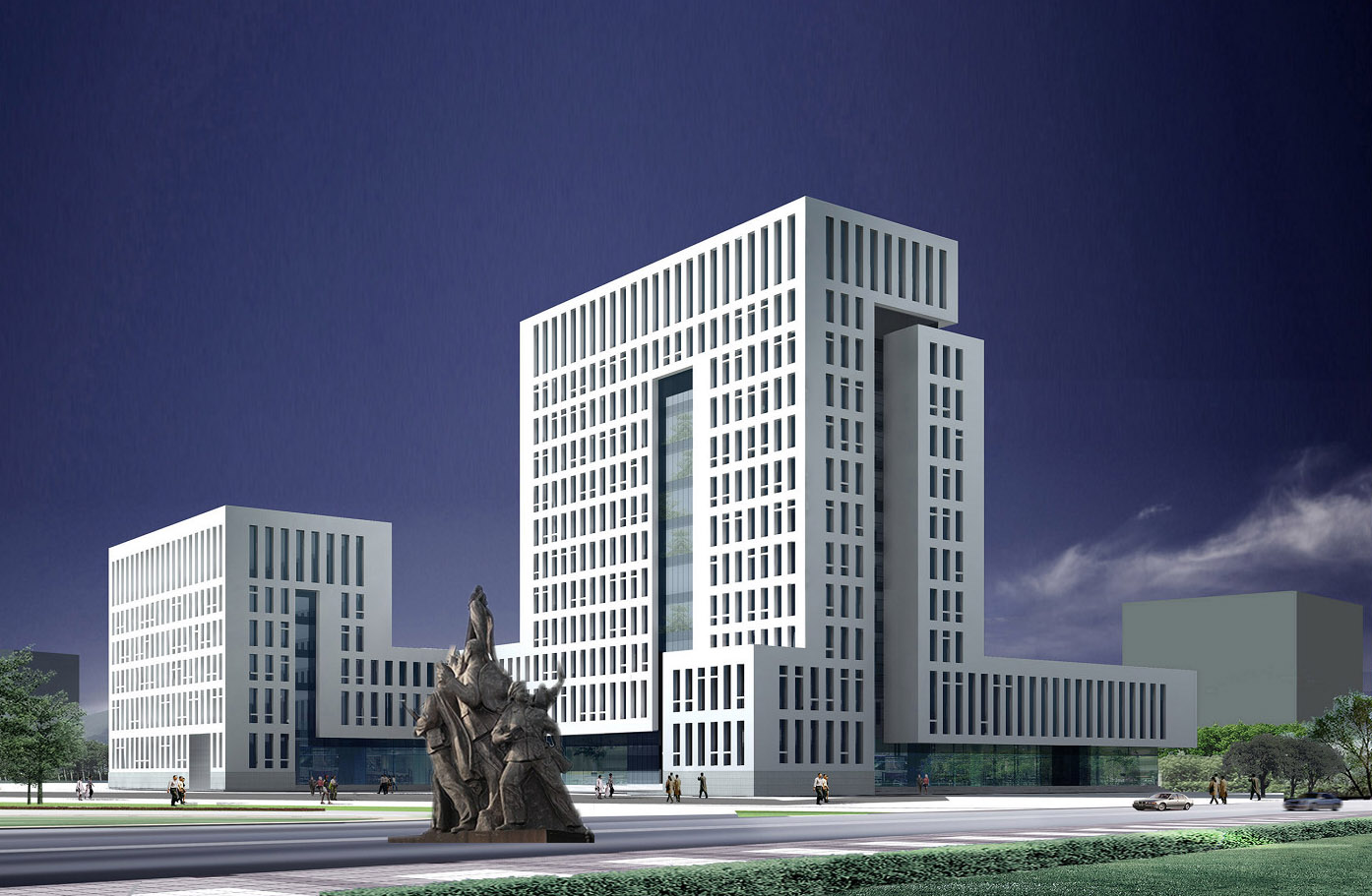 办公楼前广场雕塑创意设计-急!