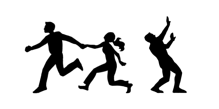 简单任务:20分种,画3个人物剪影得100元!(急)