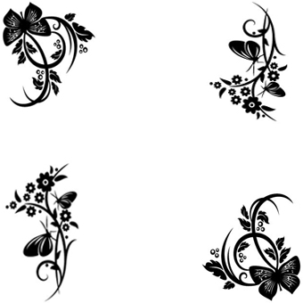 求黑白花矢量图