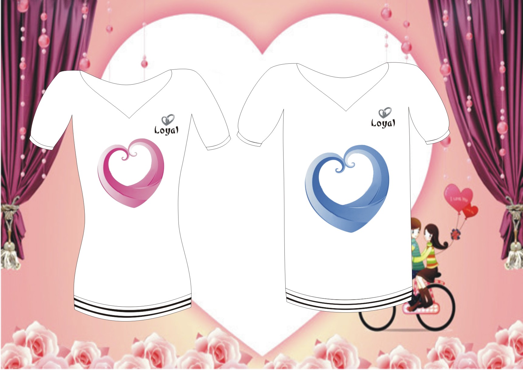 情侣装logo及应用设计第6923273号稿件