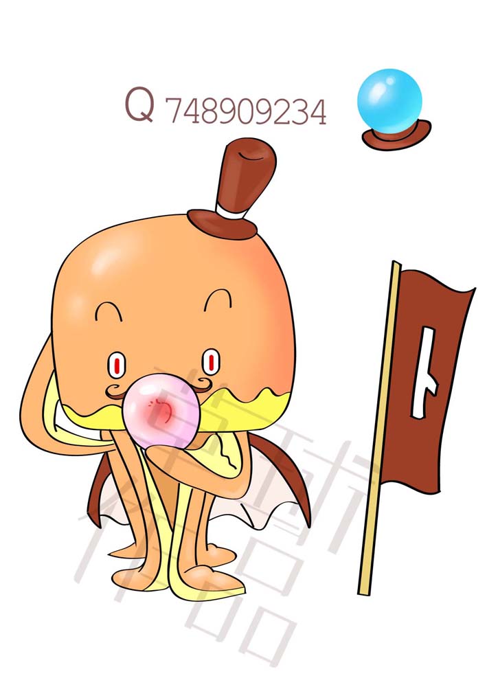 "章鱼保罗"q版游戏角色形象设计